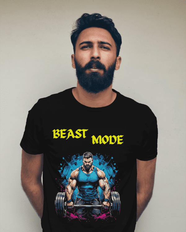 "Beast Mode-1" Motivational Tee for Fitness Warriors - Image 3