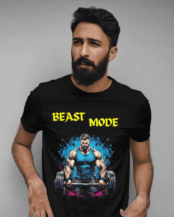 "Beast Mode-1" Motivational Tee for Fitness Warriors - Image 4