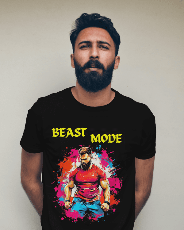 "Beast Mode-3" Motivational Tee for Fitness Warriors - Image 3