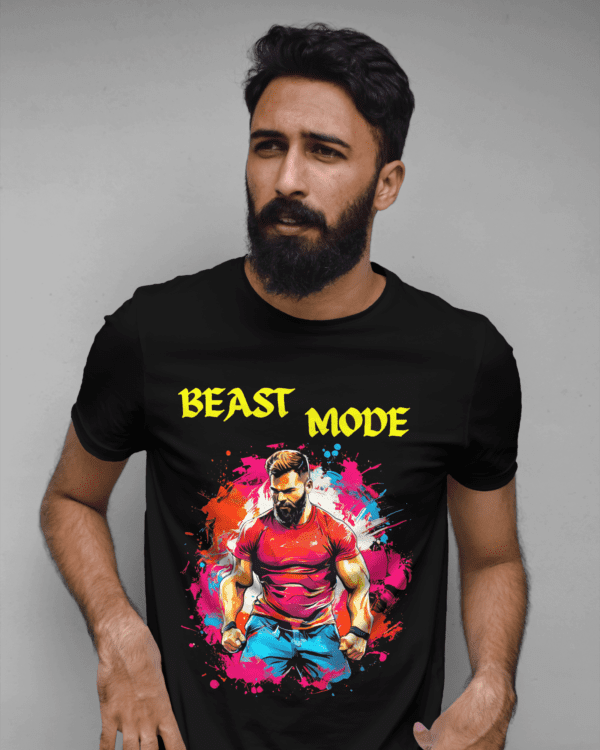 "Beast Mode-3" Motivational Tee for Fitness Warriors - Image 4