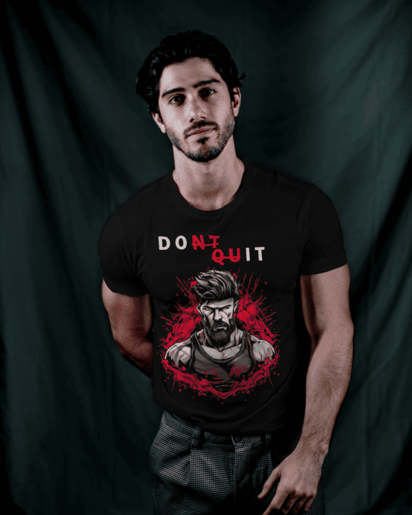 "DONT QUIT" Motivational Tee for Fitness Warriors - Image 2