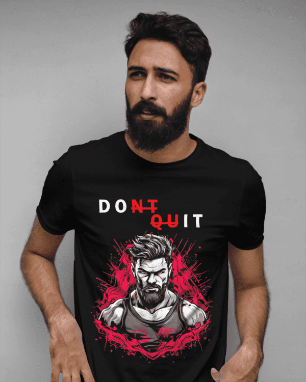 "DONT QUIT" Motivational Tee for Fitness Warriors - Image 4