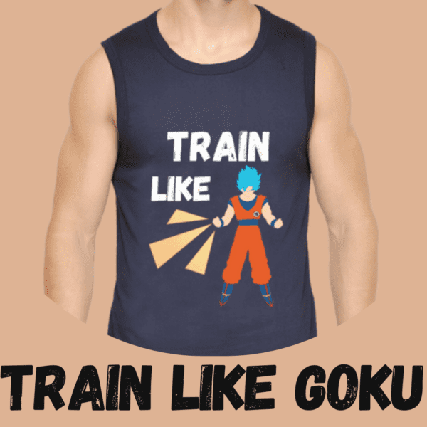 Train Like Goku - DBZ Motivation - Navy Blue